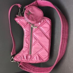 Lug Curtsy Mini Metallic Orchid Crossbody Bag.